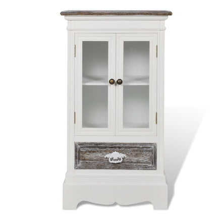 Mobiletto con 2 Ante e 1 Cassetto in MDF Bianco