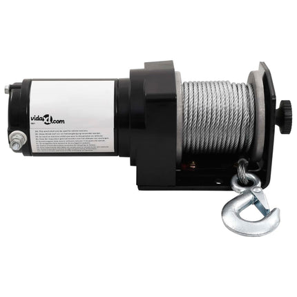 Verricello Elettrico 12 V 1360 kg Piastra Rullo Telecomando