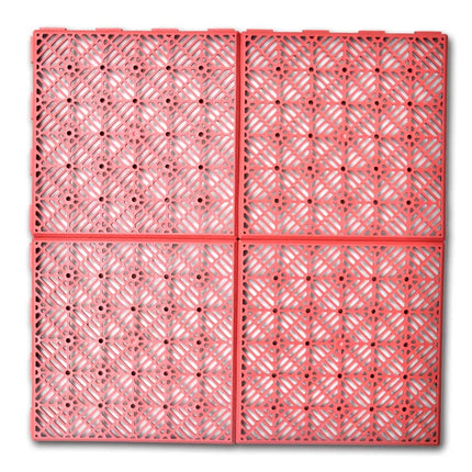 Set Piastrelle in Plastica Pavimentazione Giardino 29x29cm 24pz