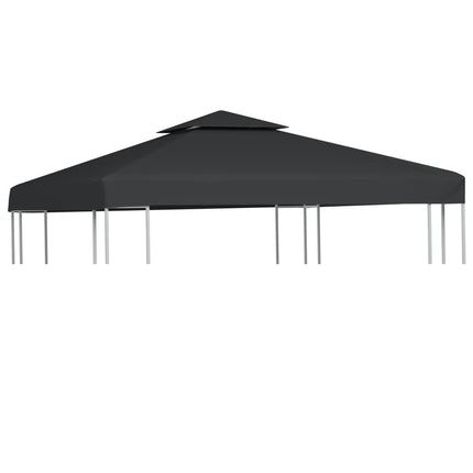 Telo di Ricambio per Gazebo 310g/mÂ² Grigio Scuro 3x3m