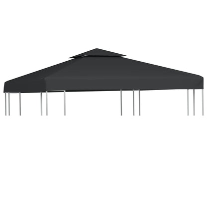 Telo di Ricambio per Gazebo 310g/mÂ² Grigio Scuro 3x3m