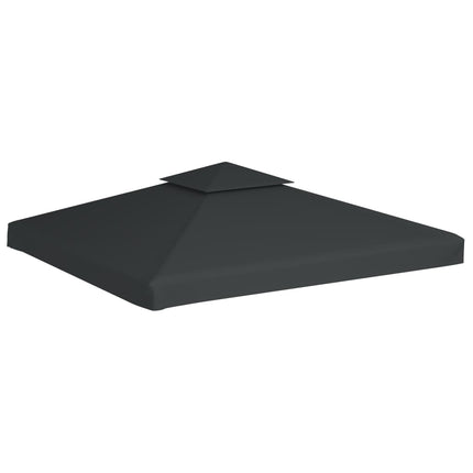Telo di Ricambio per Gazebo 310g/mÂ² Grigio Scuro 3x3m