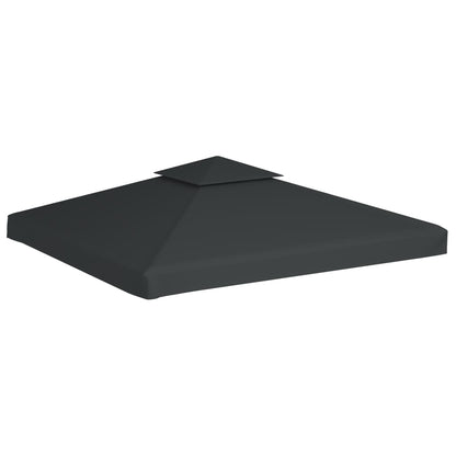 Telo di Ricambio per Gazebo 310g/mÂ² Grigio Scuro 3x3m