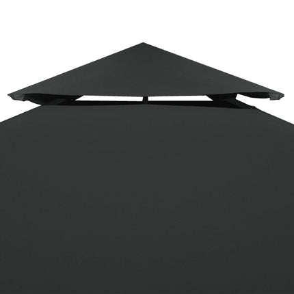 Telo di Ricambio per Gazebo 310g/mÂ² Grigio Scuro 3x3m