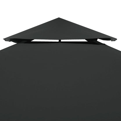 Telo di Ricambio per Gazebo 310g/mÂ² Grigio Scuro 3x3m