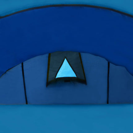 Tenda da Campeggio per 4 Persone Blu Marino/Azzurro
