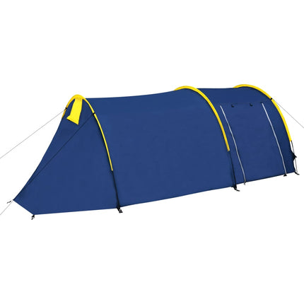 Tenda da Campeggio per 4 Persone Blu Marino/Giallo
