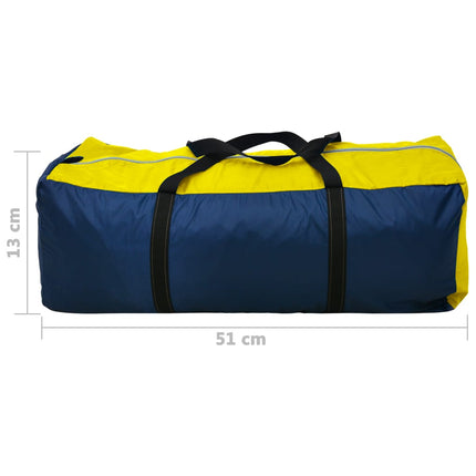 Tenda da Campeggio per 4 Persone Blu Marino/Giallo