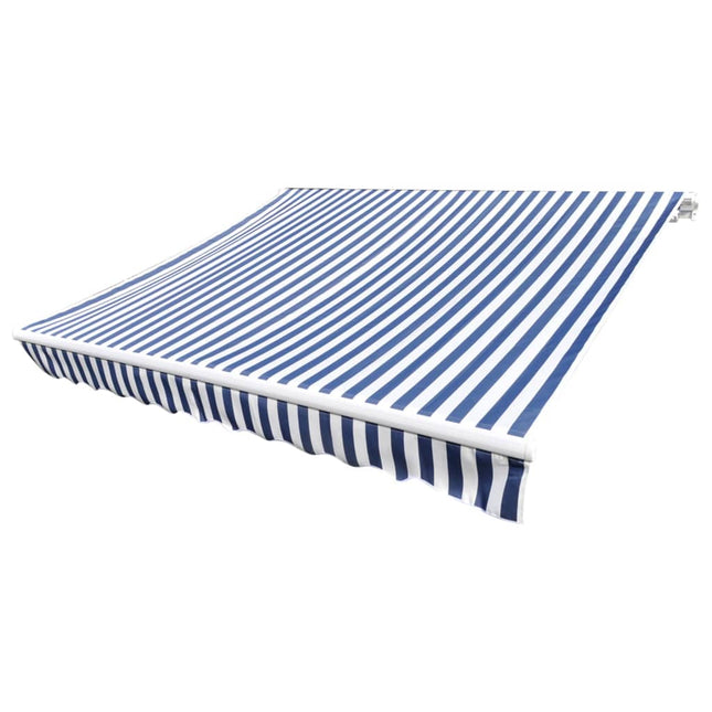 Tenda Parasole in Tela Blu e Bianco 3x2,5m (Telaio non Incluso)