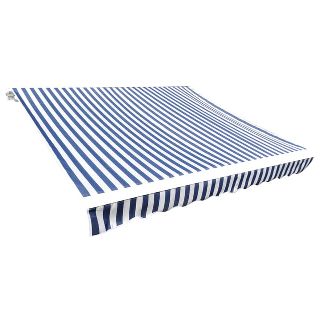 Tenda Parasole in Tela Blu e Bianco 6x3m (Telaio non Incluso)