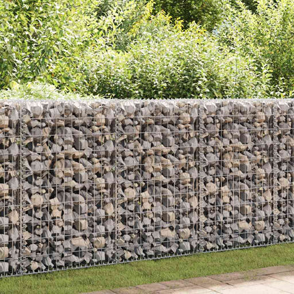 Cesto Gabbione con Coperchio in Filo Zincato 100 x 80 x 30 cm