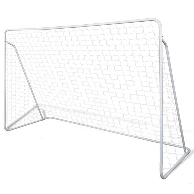 Set Porta da Calcio in Acciaio 240 x 90 x 150 cm Alta QualitÃƒÂ 