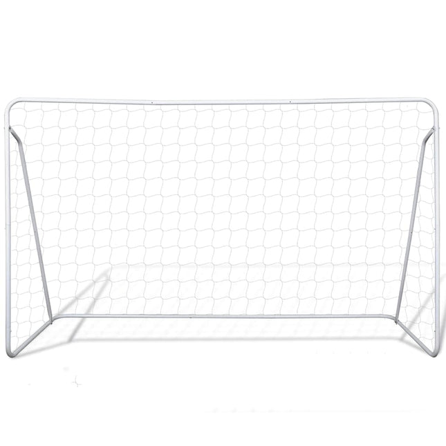 Set Porta da Calcio in Acciaio 240 x 90 x 150 cm Alta QualitÃƒÂ 