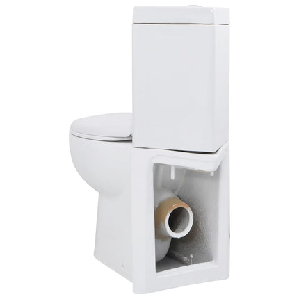Vaso WC in Ceramica da Bagno ad Angolo Bianco