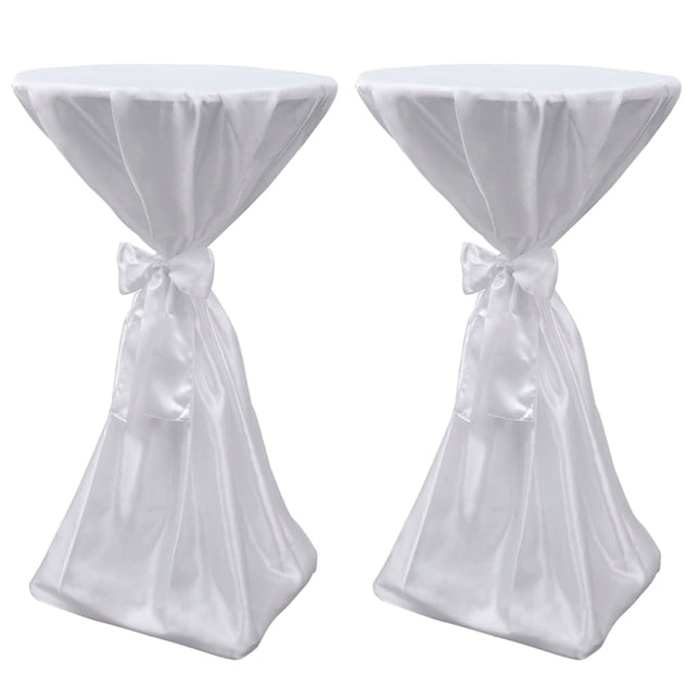 Copritavolo Bianco 60 cm con Fettuccia 2 pezzi