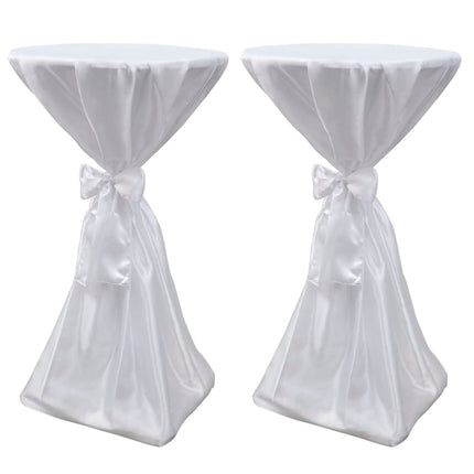 Copritavolo Bianco 70 cm con Fettuccia 2 pezzi