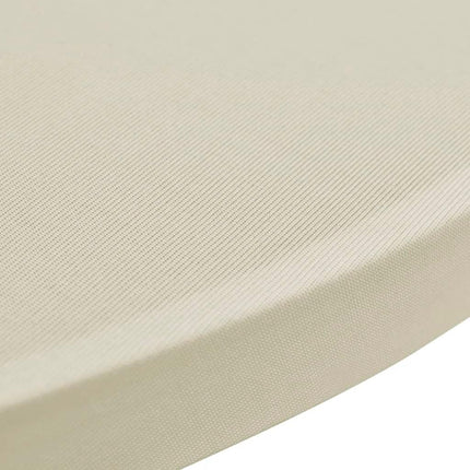 Copritavolo ?70 cm Crema Tessuto elasticizzato 2 pezzi
