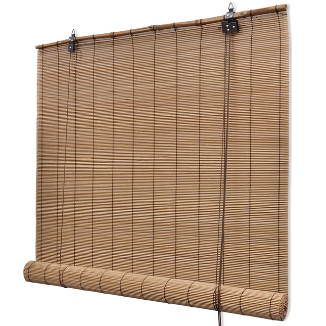 Tende a Rullo in BambÃƒÂ¹ Marrone 140x160 cm