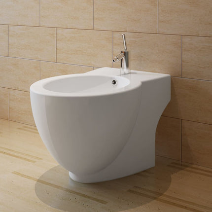 Set Toilette e BidÃƒÂ¨ in Ceramica Bianca