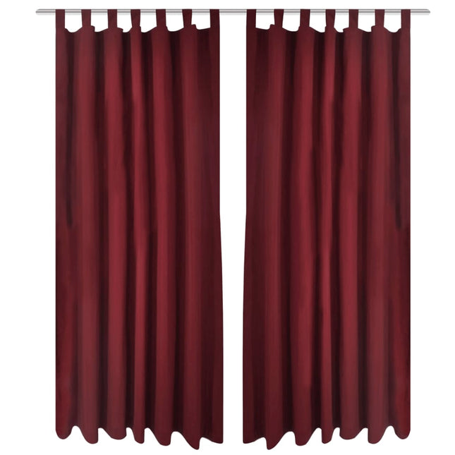 Tende in Micro-Raso BordÃƒÂ² 2 pz con Occhielli 140 x 175 cm