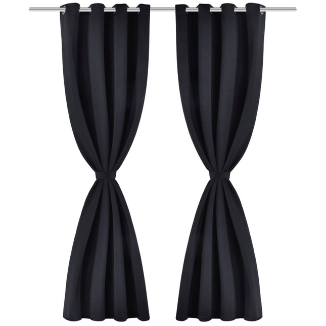 Tenda Termica Oscurante Foderata Nera Blackout 135 x 245 cm 2 pz