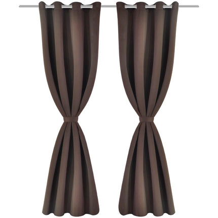 Tende Oscuranti 2 pz con Anelli in Metallo 135 x 245 cm