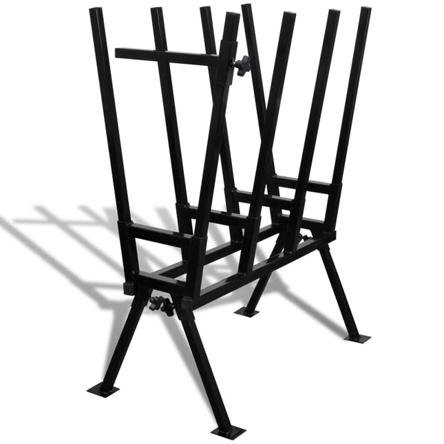 Cavalletto Verniciato a Polvere Nero per Segare Legno