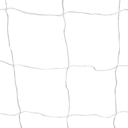 Porta da Calcio con Rete 182x61x122 cm in Acciaio Bianca