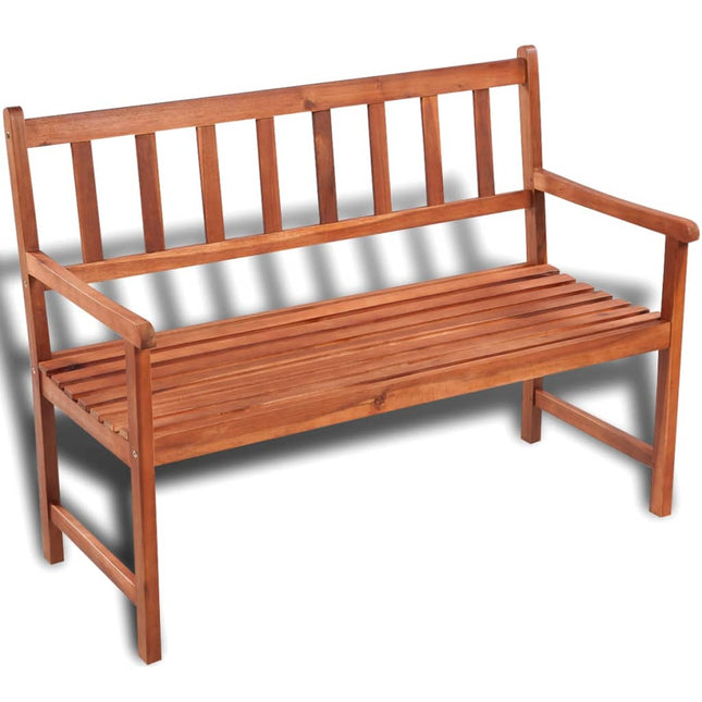 Panca da Giardino 120 cm in Legno Massello di Acacia