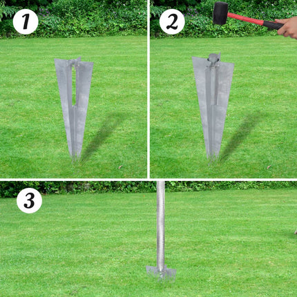 Recinzione a Rete con Pali e Spuntoni Acciaio Zincato 15x1,5 m