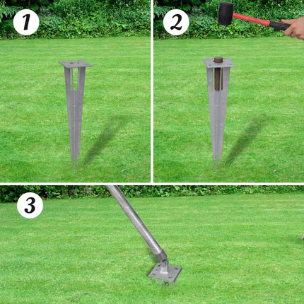 Recinzione a Rete con Pali e Spuntoni Acciaio Zincato 25x1,5 m