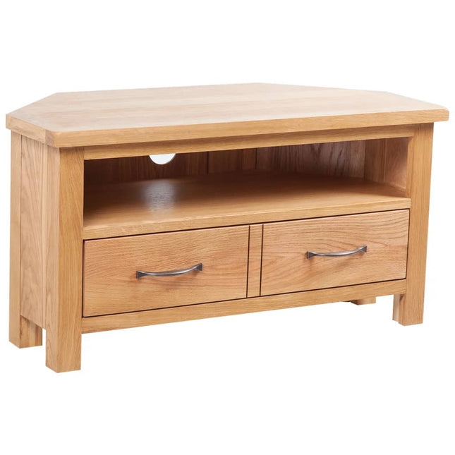 Mobile TV con Cassetto 88 x 42 x 46 cm Legno Massello di Rovere