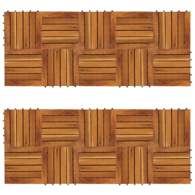 Listelli Pavimentazione Design Verticale 30x30cm Acacia 20 pz