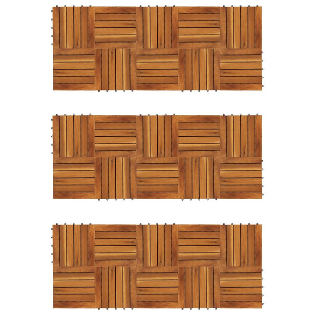 Listelli Pavimentazione Design Verticale 30x30cm Acacia 30 pz