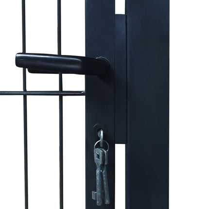 Cancello per Recinzione 2D (Singolo) Grigio Antracite 106x230cm