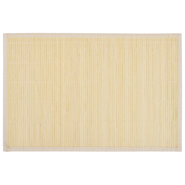 6 Tovagliette di Bamboo 30 x 45 cm Naturale