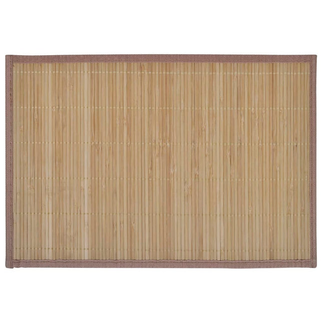 6 Tovagliette di Bamboo 30 x 45 cm Marrone