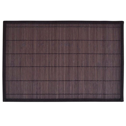 Tovagliette in BambÃƒÂ¹ 6 pz 30 x 45 cm Marrone Scuro