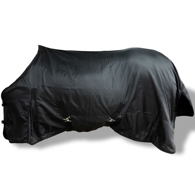 Coperta in Pile a Doppio Strato 135 cm Nero
