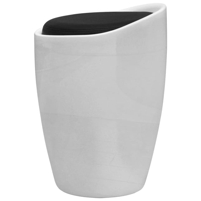 Sgabello Bianco e Nero in Similpelle