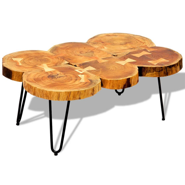 Tavolino da CaffÃ¨ 35 cm 6 Tronchi in Legno Massello di Sheesham
