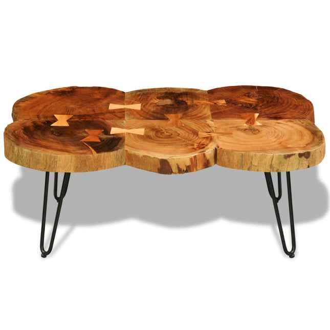 Tavolino da CaffÃ¨ 35 cm 6 Tronchi in Legno Massello di Sheesham