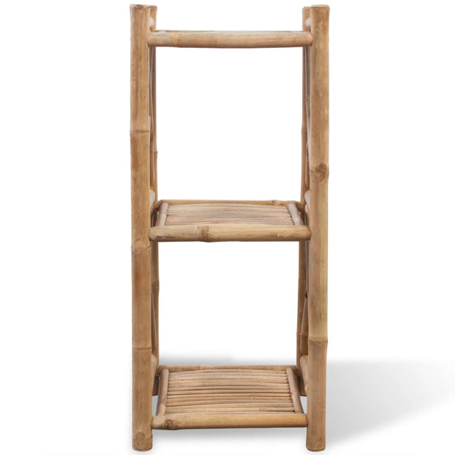 Scaffale a 3 Piani Quadrati in Legno di BambÃ¹
