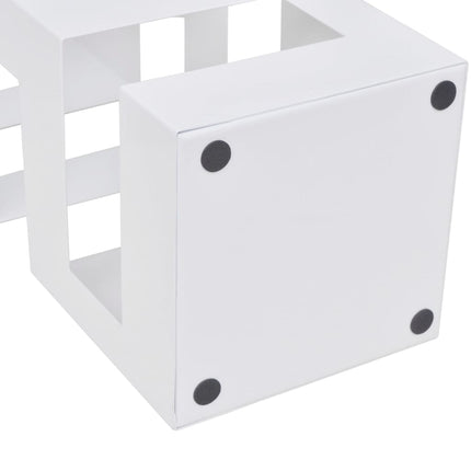 Portaombrelli Bastoni Passeggio Quadrato Acciaio 48,5 cm Bianco