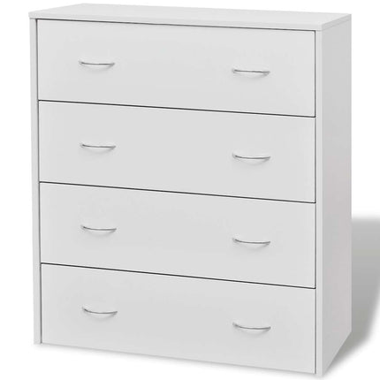 Credenza con 4 Cassetti 60x30,5x71 cm Bianca