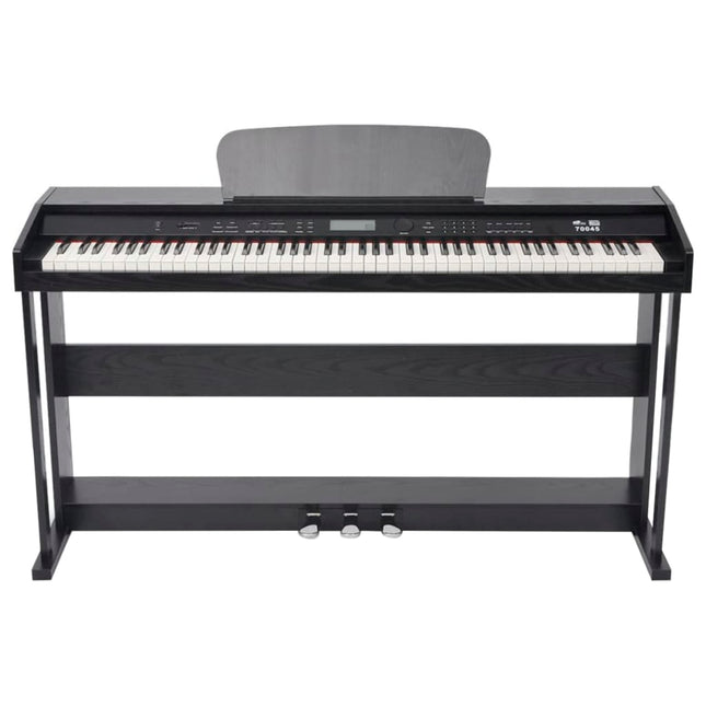 Pianoforte Digitale con 88 Tasti e Pedali in Melamina Nera