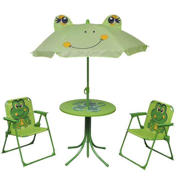 Set da Bistrot da Giardino per Bambini con Ombrellone Verde