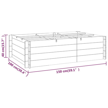 Letto Rialzato 150x100x40 cm in Legno Impregnato
