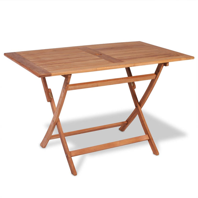 Set da Pranzo da Esterno Pieghevole 5 pz Legno Massello di Teak