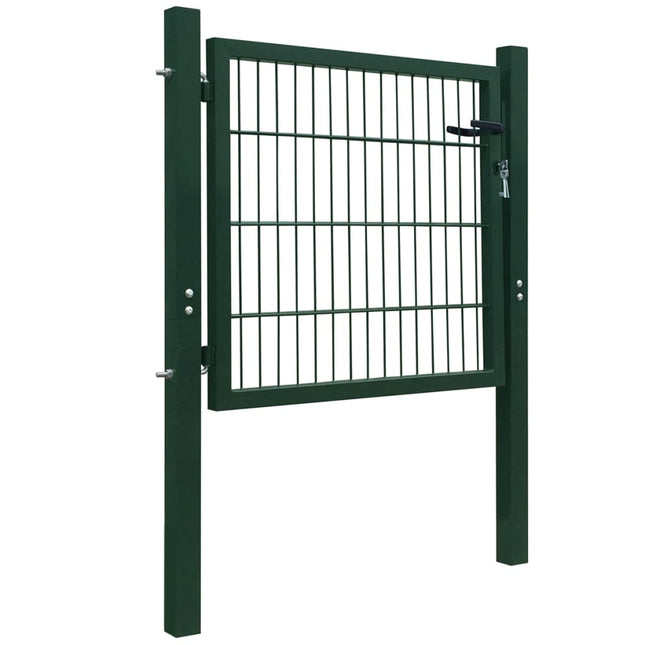 Cancello per Recinzione in Acciaio Verde 105x150 cm